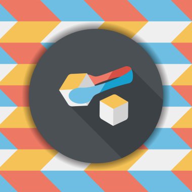 Uzun Gölge, eps10 ile şeker küpleri düz simgesi