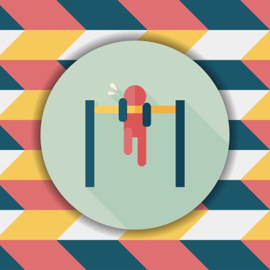 Uzun Gölge, eps10 pull-up düz simgesi