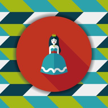 uzun gölge ile Prenses düz simgesi