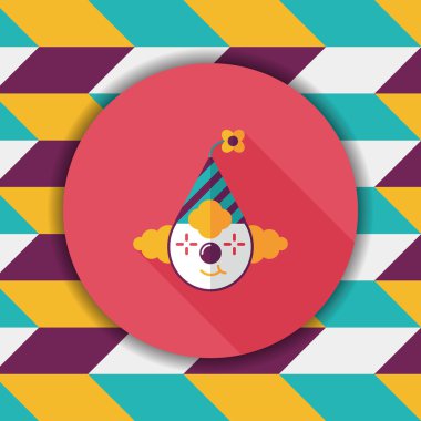 Palyaço uzun gölge, eps10 düz simgesi