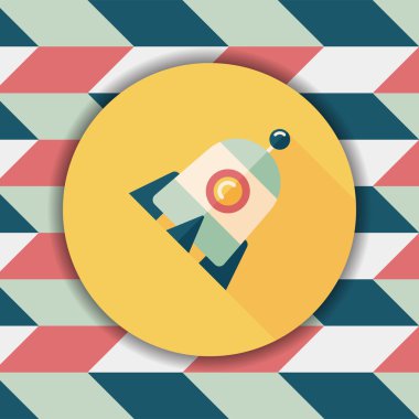 Uzun Gölge, eps10 roket düz simgesi