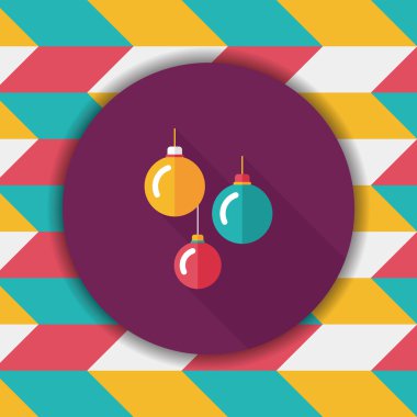 Uzun Gölge, eps10 ile Noel top düz simgesi