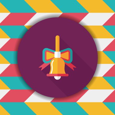 Uzun Gölge, eps10 ile Noel çanları düz simgesi