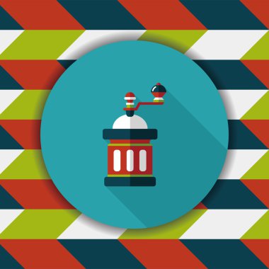 Uzungölgeli kahve makinesi düz simgesi, eps10