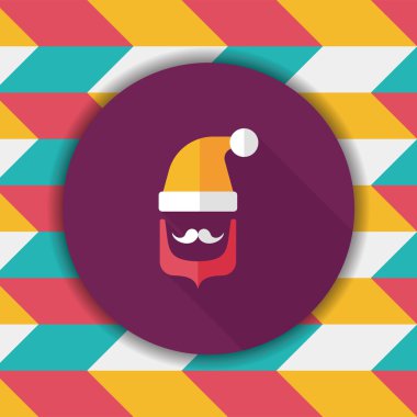 Noel Baba uzun gölge, eps10 düz simgesi