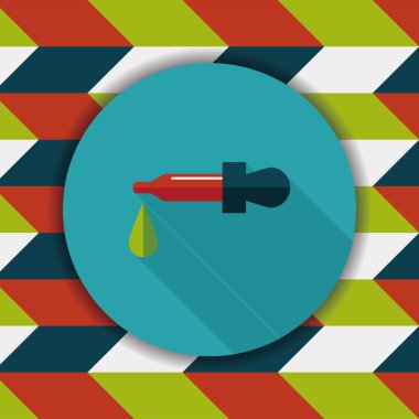 Damlalık ile uzun gölge düz simgesi