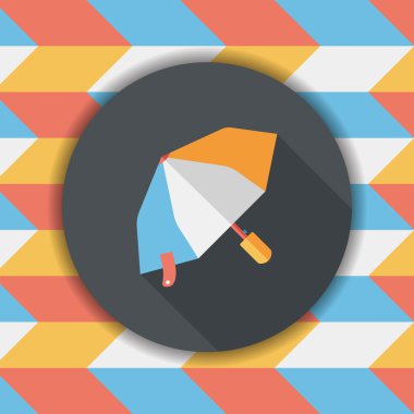 şemsiye uzun gölge düz simgesi