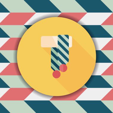 eşarp düz simgesi ile uzun gölge, eps10