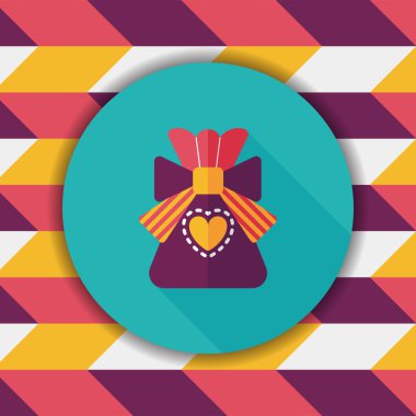 Uzun Gölge, eps10 hediye düz simgesi