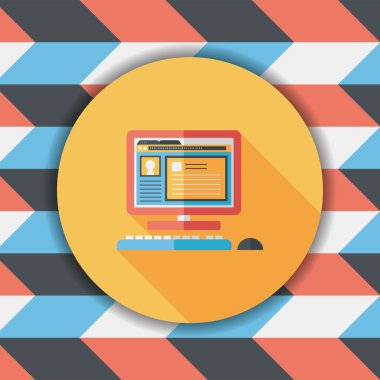 Uzun Gölge, eps10 ile bilgisayar düz simgesi