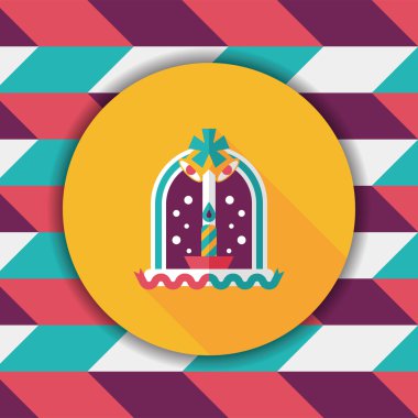 Christmas mum uzun gölge, eps10 düz simgesiyle