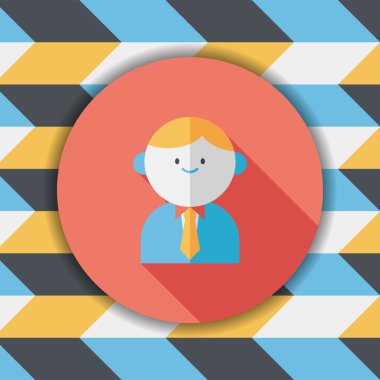 Uzun Gölge, eps10 ile işadamı düz simgesi