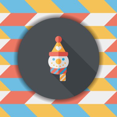 kardan adam düz simgesi ile uzun gölge, eps10