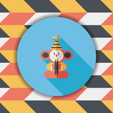 Uzun Gölge, eps10 ile maymun oyuncak düz simgesi