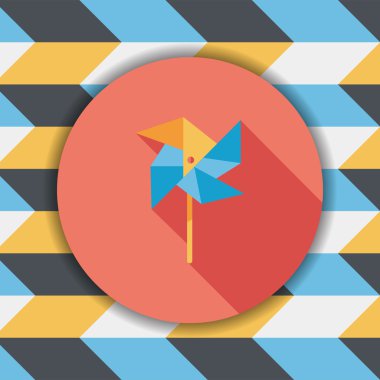 Uzun gölgeli yel değirmeni simgesi