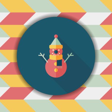 kardan adam düz simgesi ile uzun gölge, eps10