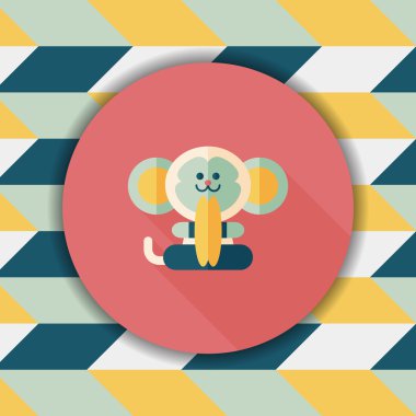 Uzun Gölge, eps10 ile maymun oyuncak düz simgesi