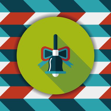 Uzun Gölge, eps10 ile Noel çanları düz simgesi