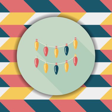 Uzun Gölge, eps10 Noel ışık düz simgesiyle