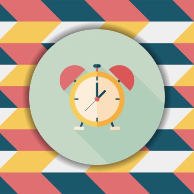 Uzun Gölge, eps10 çalar saat düz simgesi