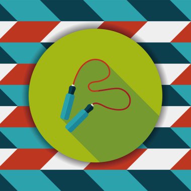 atlama ipi uzun gölge düz simgesiyle