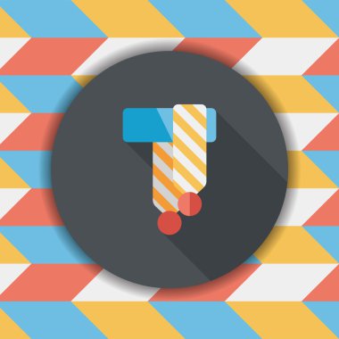 eşarp düz simgesi ile uzun gölge, eps10