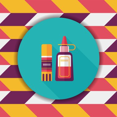 Uzun Gölge, eps10 ile tutkal düz simgesi