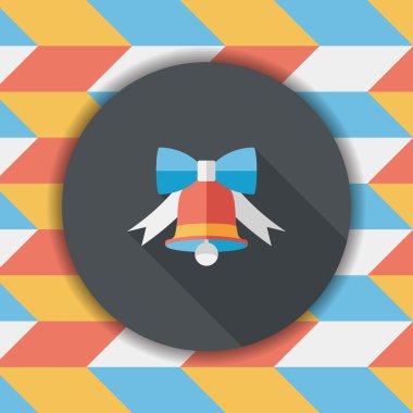 Uzun Gölge, eps10 ile Noel bell düz simgesi