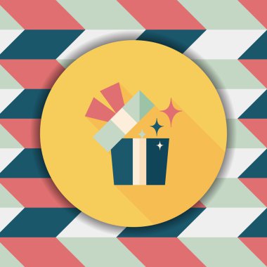 Uzun Gölge, eps10 hediye düz simgesi