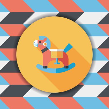 Uzun Gölge, eps10 ile at oyuncak düz simgesi