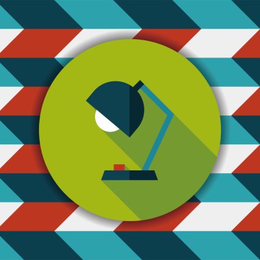 Uzun Gölge, eps10 ile masa lambası düz simgesi