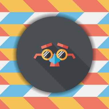 Uzun Gölge, eps10 ile parti maskesi düz simgesi