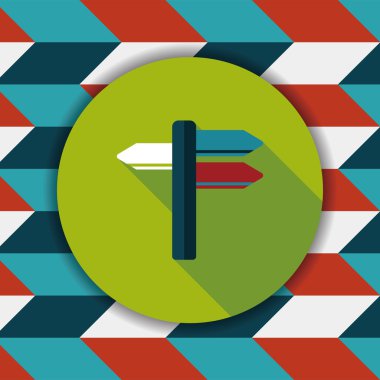 uzun gölge tabelasını düz simgesi