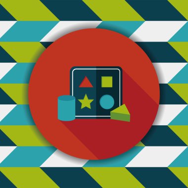 eğitici oyuncak uzun gölge düz simgesiyle