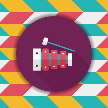 Uzun Gölge, eps10 ksilofon düz simgesi