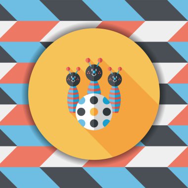 Uzun Gölge, eps10 ile bowling oyuncak düz simgesi