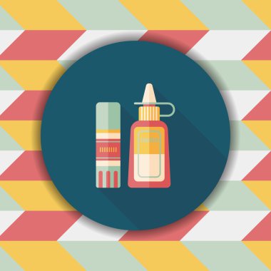 Uzun Gölge, eps10 ile tutkal düz simgesi