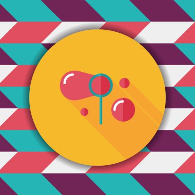 Uzun Gölge, eps10 ile baloncuklar düz simgesi