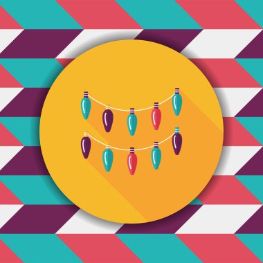 Uzun Gölge, eps10 Noel ışık düz simgesiyle