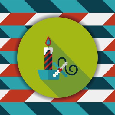 Christmas mum uzun gölge, eps10 düz simgesiyle