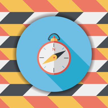 uzun gölge ile düz pusula simgesini