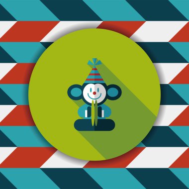 Uzun Gölge, eps10 ile maymun oyuncak düz simgesi