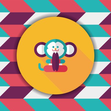 Uzun Gölge, eps10 ile maymun oyuncak düz simgesi