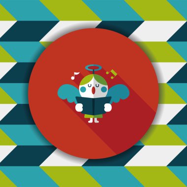 Uzun Gölge, eps10 melek düz simgesi