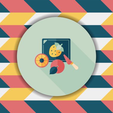 Uzun Gölge, eps10 ile kesme oyuncak düz simgesi