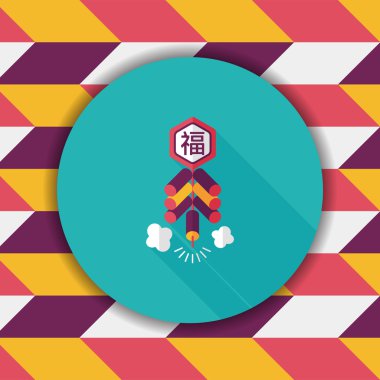 Çin yeni yılı düz simgesi, Çin festival cou eps10, word fu