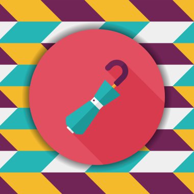 şemsiye uzun gölge düz simgesi