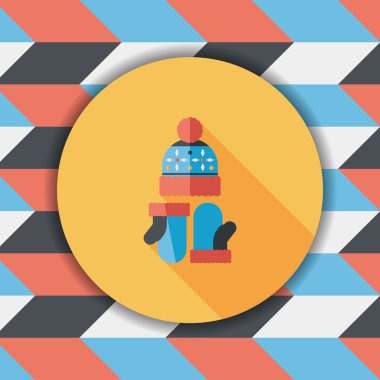 Uzun Gölge, eps10 ile Noel aksesuarlar düz simgesi