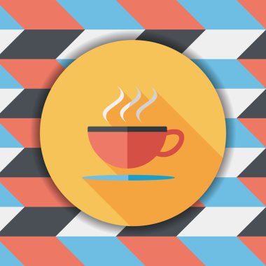 uzun gölge ile kahve düz simgesi