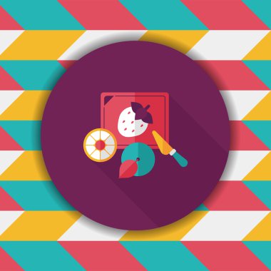 Uzun Gölge, eps10 ile kesme oyuncak düz simgesi